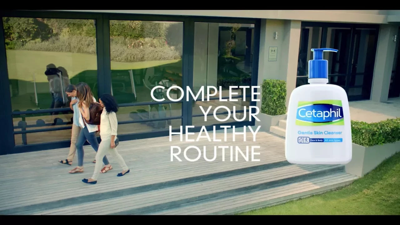 Load video: Cetaphil Gentle Skin Cleanser, a dermatologist-recommended cleanser that completes your healthy routine.